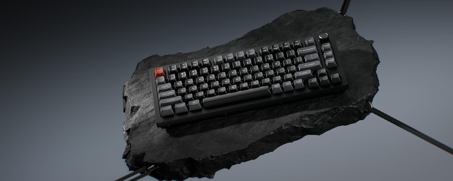 Professional Desk Setup with Keychron Keyboard