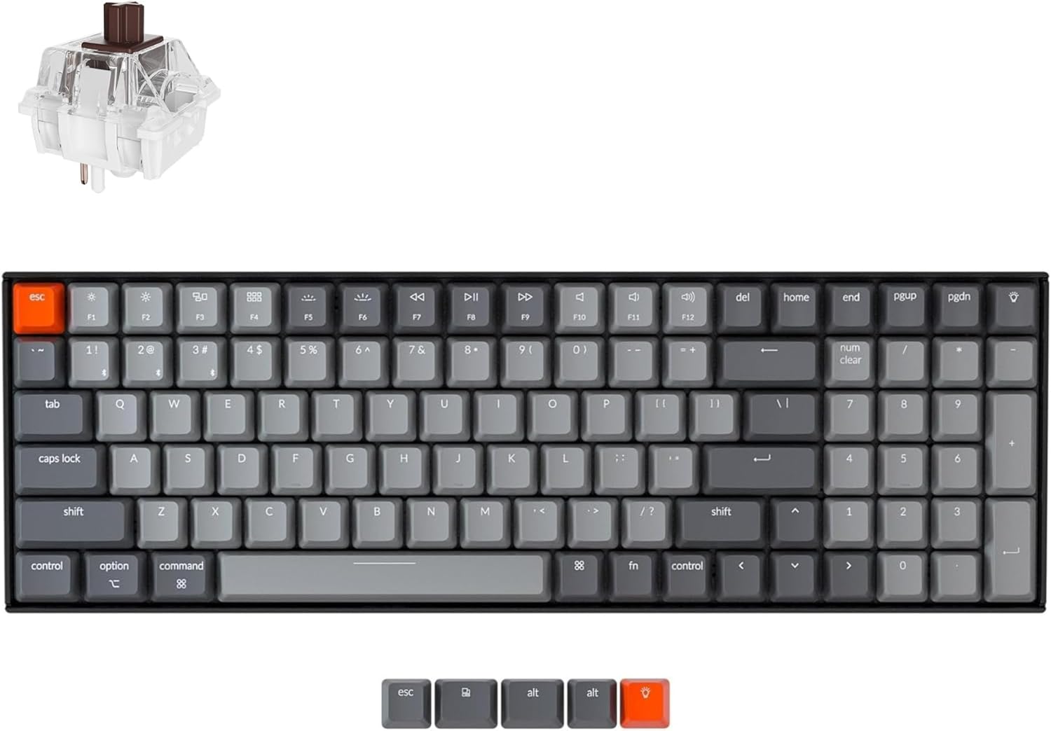 Keychron K4 96% Mechanical Keyboard with White LED & Mac/Win